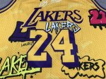 NBA 24 Kobe Bryant Lakers Graffiti Maillot jaune